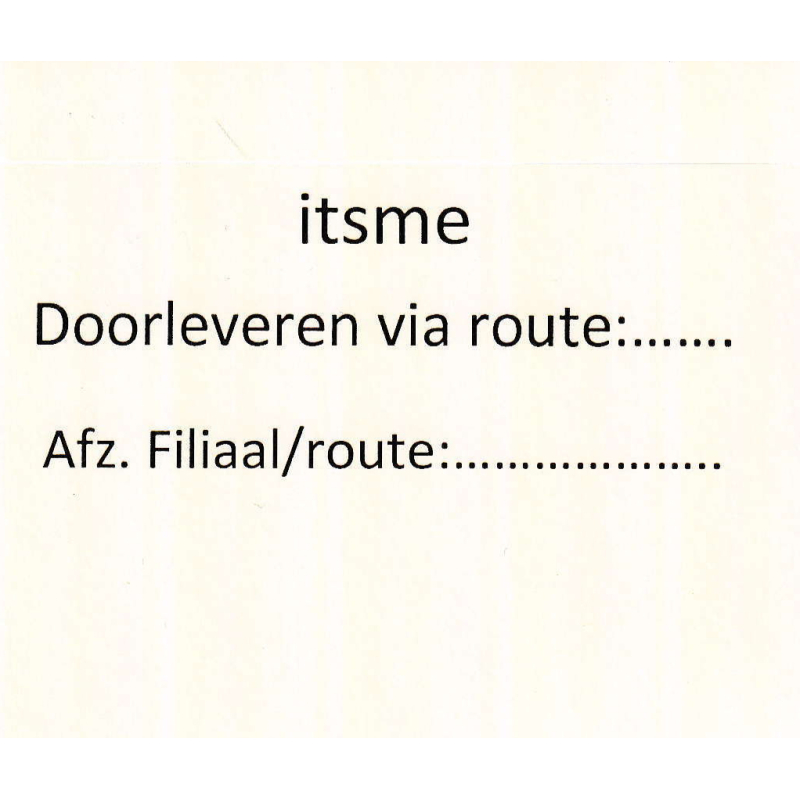 Etiket CDC Doorleveren itsme (777023)